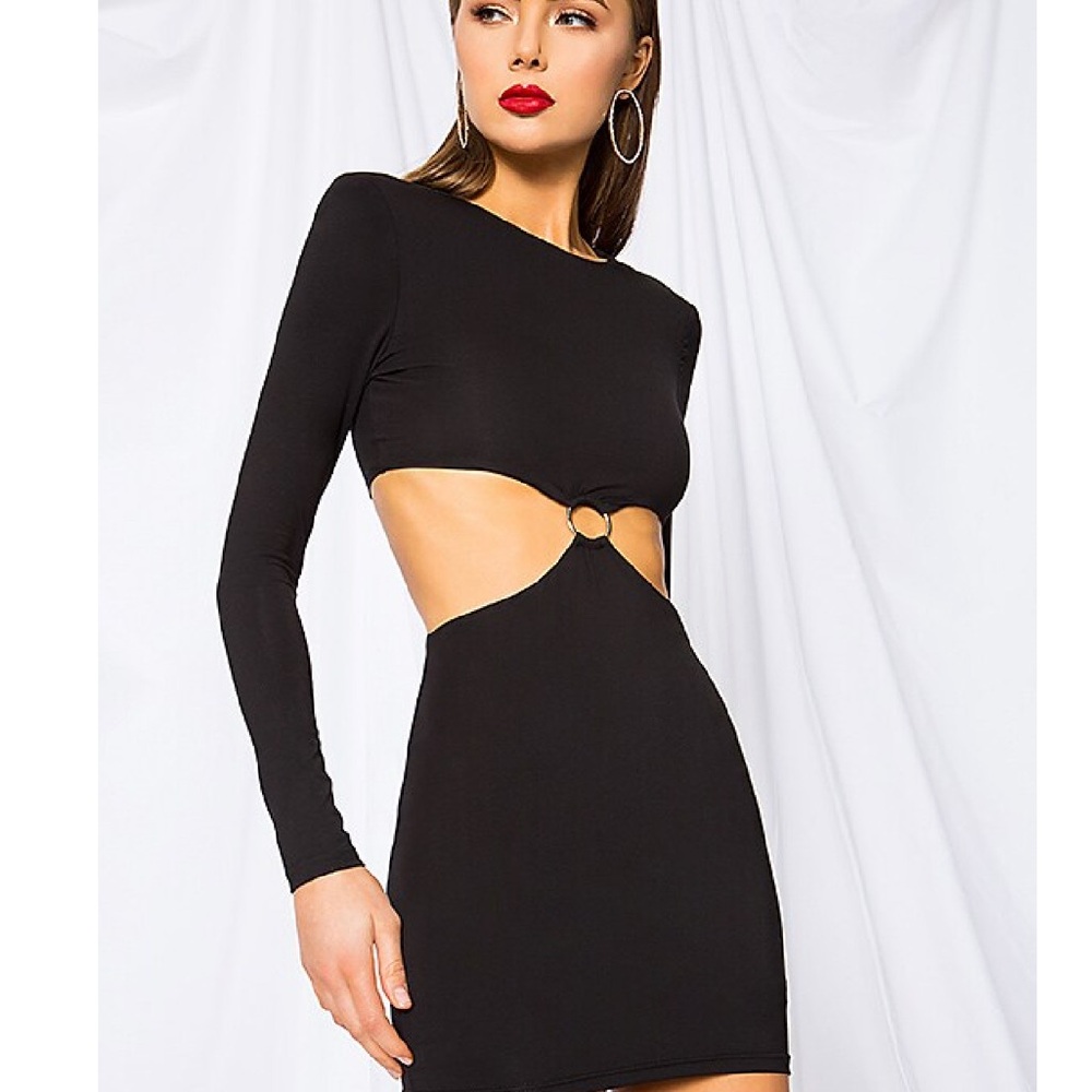 Superdown Lumia Cut-Out Dress in Black Size XS